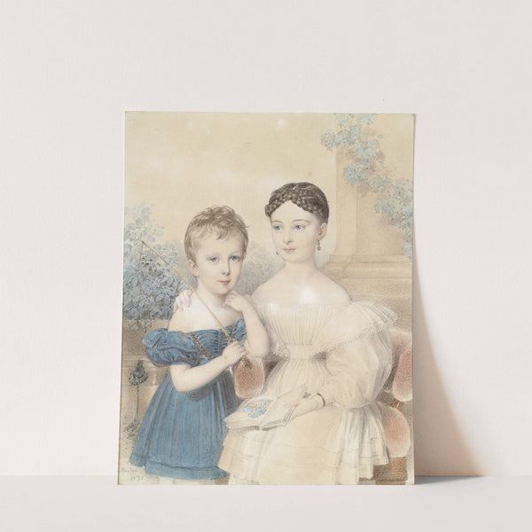 Kinder mit Bilderbuch by Johann Nepomuk Ender
