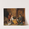 Kinder mit Hasen im Stall (1870) by Felix Schlesinger