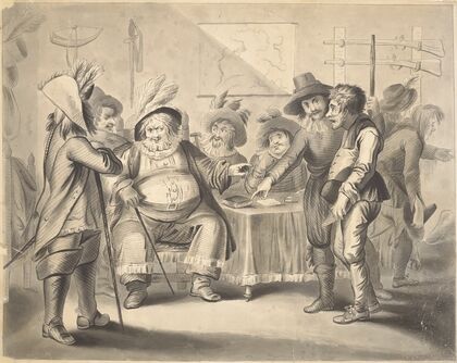 King Henry IV, part 2, III, 3; Falstaff at Justice Shallows mustering his recruits