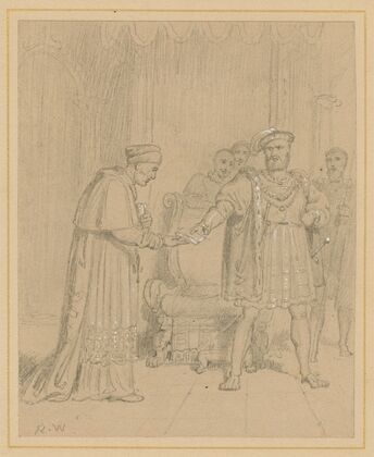 King Henry VIII, III, 2, King Henry giving the packet to Cardinal Wolsey