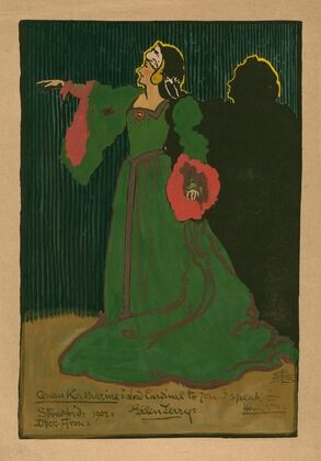 King Henry VIII, Queen Katherine; ‘Lord Cardinal to you I speak,’, Ellen Terry as the Queen (1902)