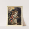 King Lear, act III, scene II, a heath, a storm, with thunder and lightning, enter Lear and Fool (1853) by James Stephanoff