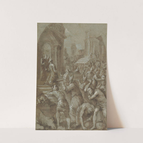 King Solomon Beholds the Ark of the Covenant Being Brought to the Temple by Andrea Vicentino