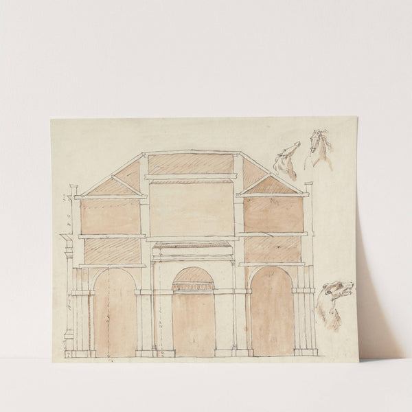 King's Mews, Charing Cross, London: Section by William Kent