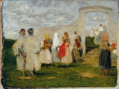 Kirchgang in Lundenburg