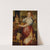 Kitchen maid preparing meat with Christ in the House of Mary and Martha beyond by Workshop of Joachim Beuckelaer