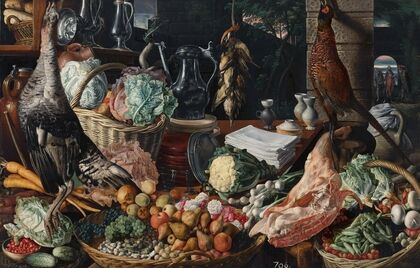 Kitchen Scene with Christ at Emmaus