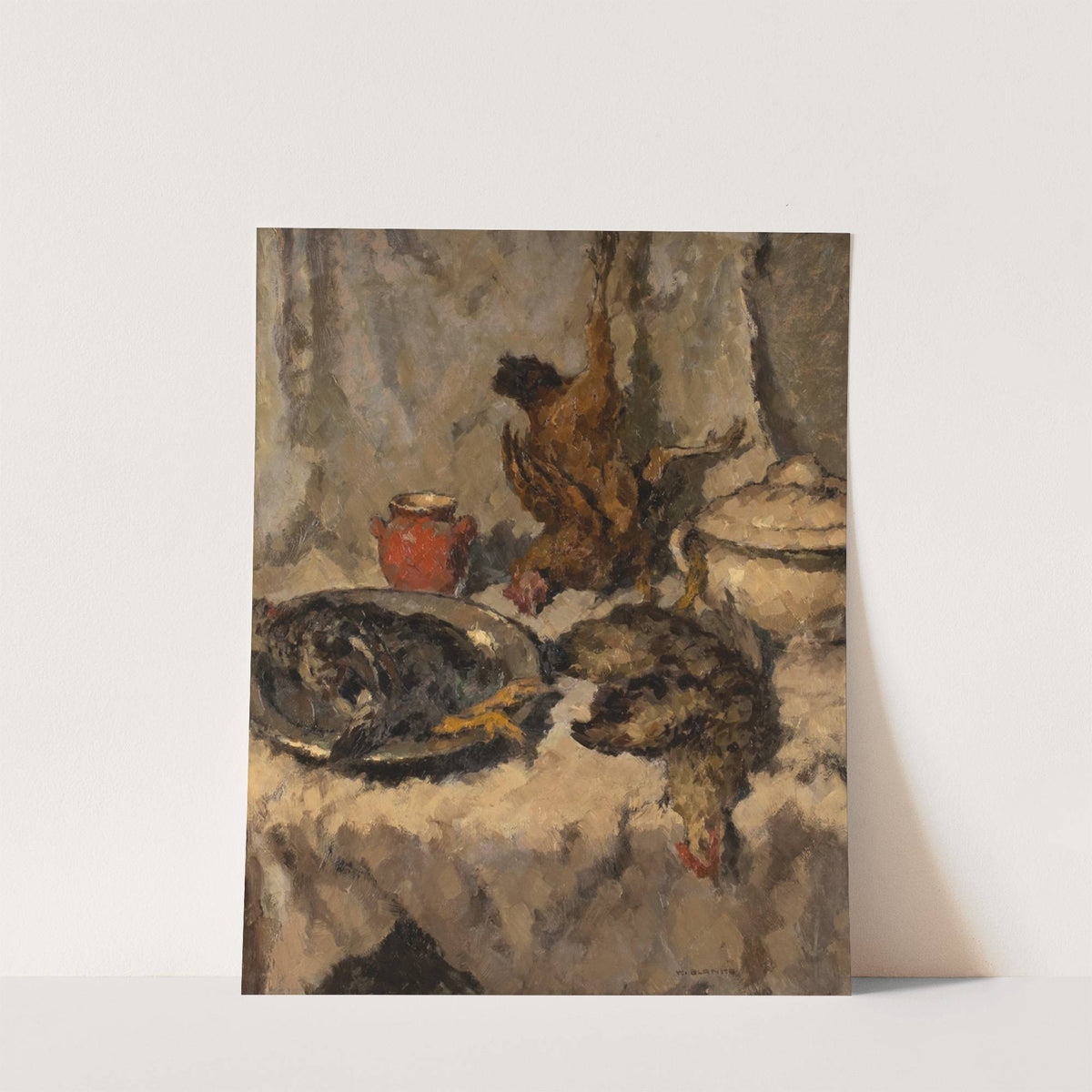 Kitchen still life with poultry by Wilhelm Blanke