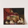 Kittens in Sewing Basket by Jules Leroy