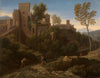 Klassische Landschaft mit Gebäuden in Tivoli