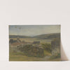 Kleines Dorf mit Blick auf Wiese by Jakob Becker