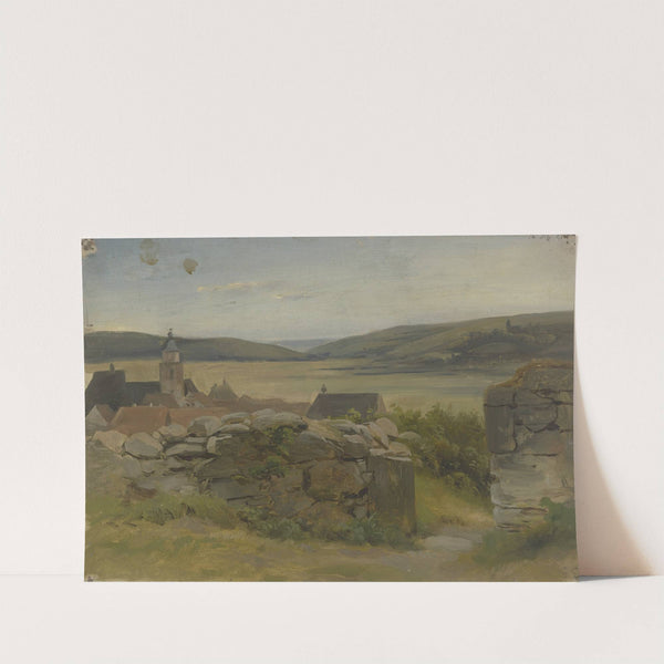 Kleines Dorf mit Blick auf Wiese by Jakob Becker