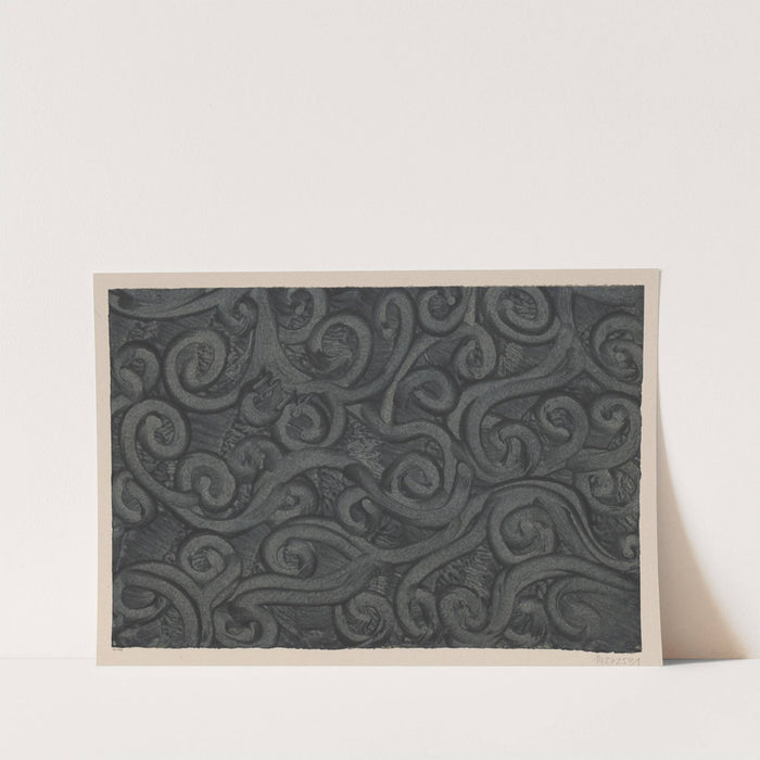 Kleisterpapier mit Verdrängungsdekor (Spiralen) (1898) by Thorvald Bindesböll