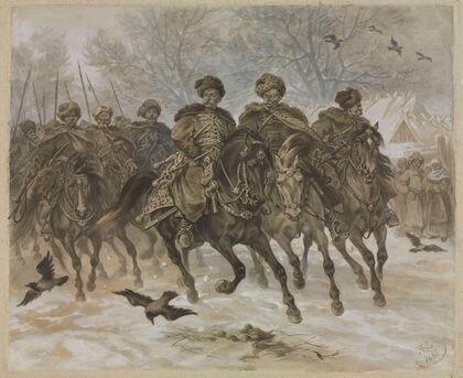 Kmicic company, illustration for Henryk Sienkiewicz’s novel “The Deluge” (1885)