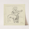 Knabe mit stehendem Hund (1880) by Otto Scholderer