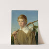 Knabe mit Wanderstock. by Adolf Senff