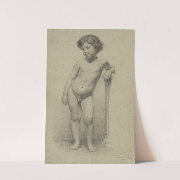 Knabenakt, ganze Figur von vorne (1856) by Johann Heinrich Hasselhorst