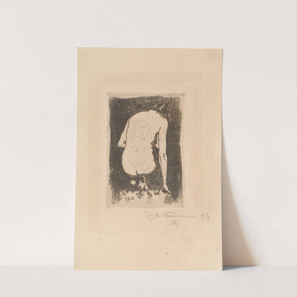 Kneeling female nude, from the back (1913) by Marian Wawrzeniecki