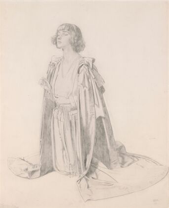 Kneeling Figure of a Woman: Study for ‘The Holy Well’ (c.1914) — size preview