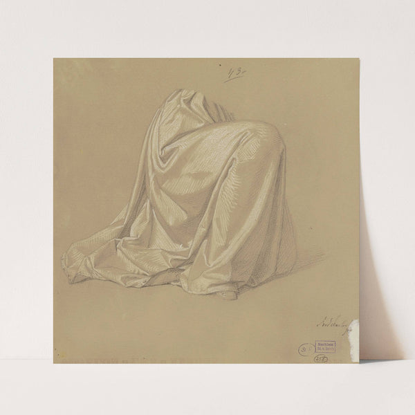 Kneeling garbed figure (ca 1873) by Josef Ferdinand Becker
