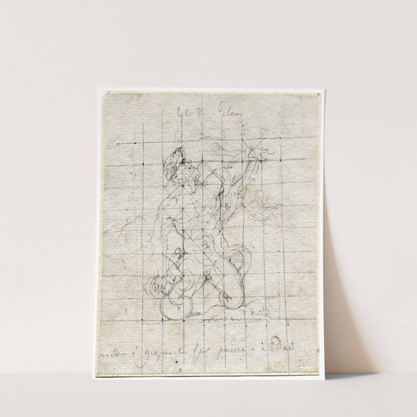 Kneeling giant with snakes around his legs by David Humbert de Superville