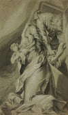 Kneeling Magdalene and Tomb Attendant