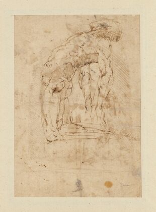 Kneeling Male Nude, with His Head and Shoulders Leaning Back