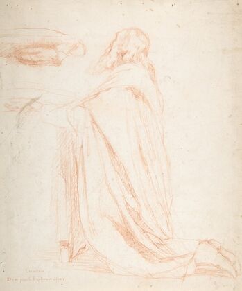 Kneeling Prelate Holding a Cushion