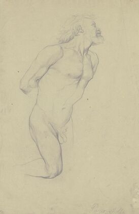 Kniender mÃ¤nnlicher Akt (Odysseus) aus ‘Odysseus und die Sirenen’