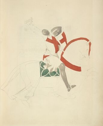 Knight on saddle