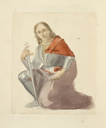 Knight with sword kneeling