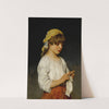 Knitting Girl With Headscarf (1885) by Eugen von Blaas