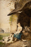 Knitting goose girl