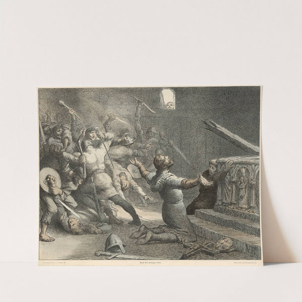 Knud den Helliges død (Canute IV is slain) by Gustav Vilhelm Blom