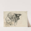 Koe wordt gemolken door boer by Frans Smissaert