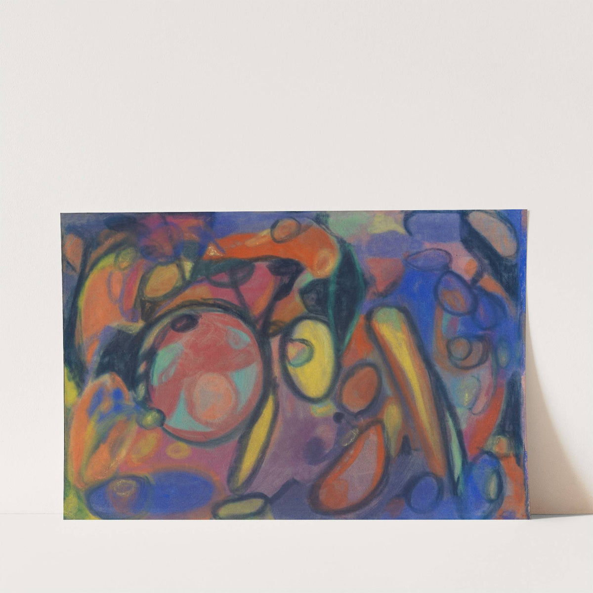 Komposition mit Kreis (1927) by Adolf Hölzel