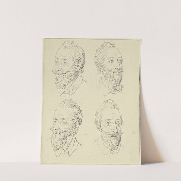 König Heinrich IV. von Frankreich in verschiedenen Gemütsbewegungen by Daniel Nikolaus Chodowiecki