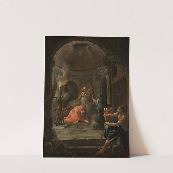 König Saul und die Hexe von Endor by Josef Ignaz Mildorfer