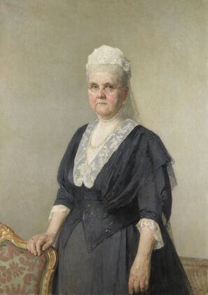 Koningin Emma, prinses van Waldeck-Pyrmont. Weduwe van koning Willem III