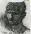 Kop van een man, portret van een arbeider 2