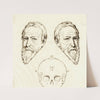 Kop van Oldenbarnevelt: beeld, spiegelbeeld en schedel by David Humbert de Superville