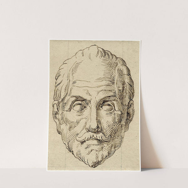 Kop van Willem I van Oranje, en face: sculptuur by David Humbert de Superville