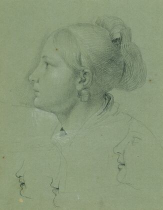 Kopf eines MÃ¤dchens (Studie zur ‘Heimkehr des Landwehrmannes’, 1817) — size preview
