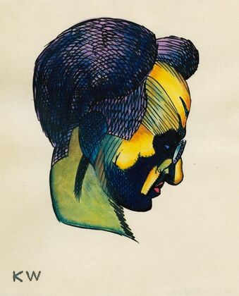 Kopfstudie, aus; ‘Profile’, 10 BlÃ¤tter, Graz III