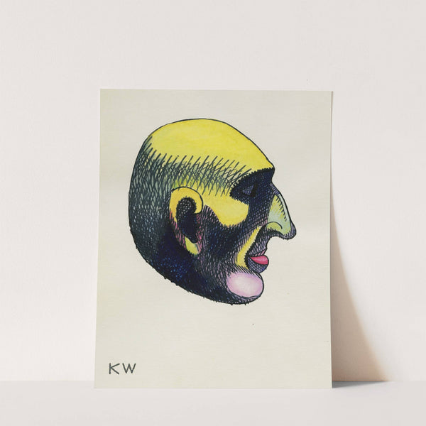 Kopfstudie, aus; &#039;Profile&#039;, 10 Blätter, Graz V by Karl Wiener