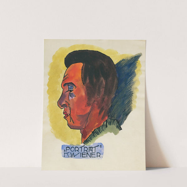 Kopfstudie, aus; &#039;Profile&#039;, 10 Blätter, Graz X by Karl Wiener