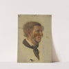 Kopfstudie eines Bauern im Profil by Jakob Becker