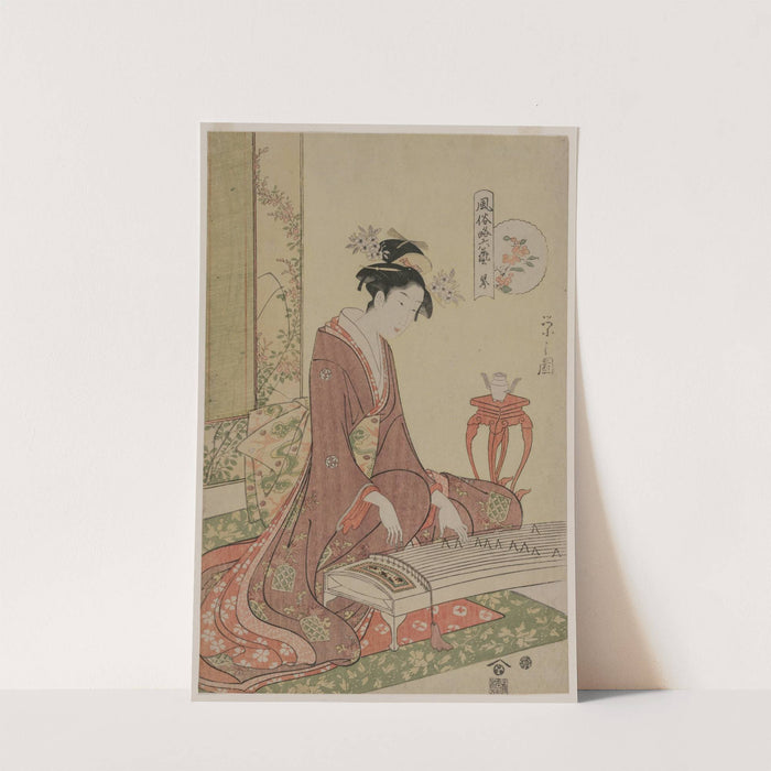 Koto from the series The Six Arts in Fashionable Guise (c. 1793-96) by Chōbunsai Eishi