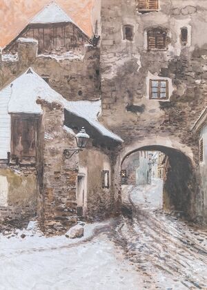Kremser Tor in Dürnstein im Winter
