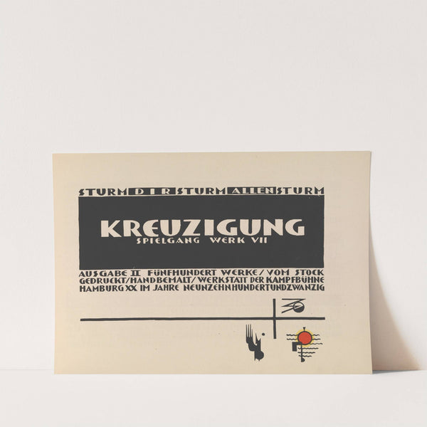 Kreuzigung, [Title page] by Lothar Schreyer
